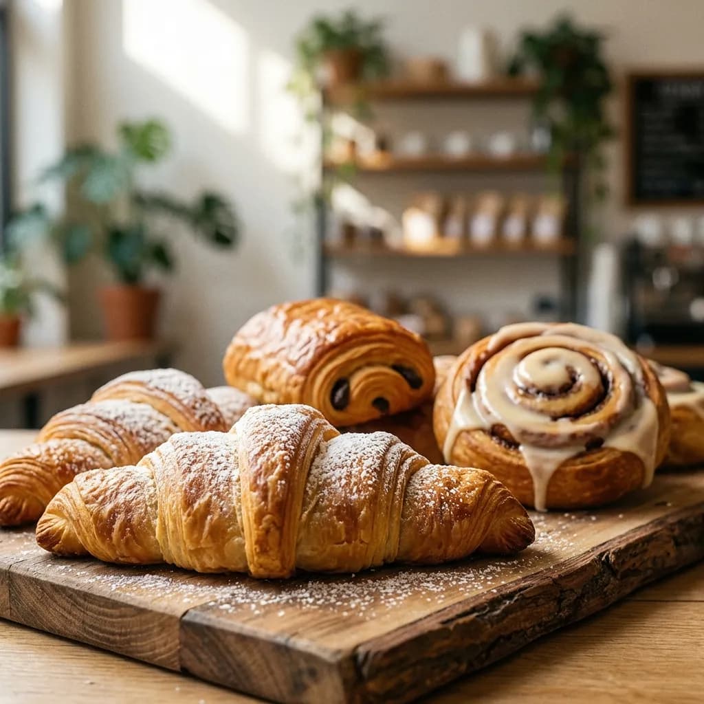 Fresh pastries on display