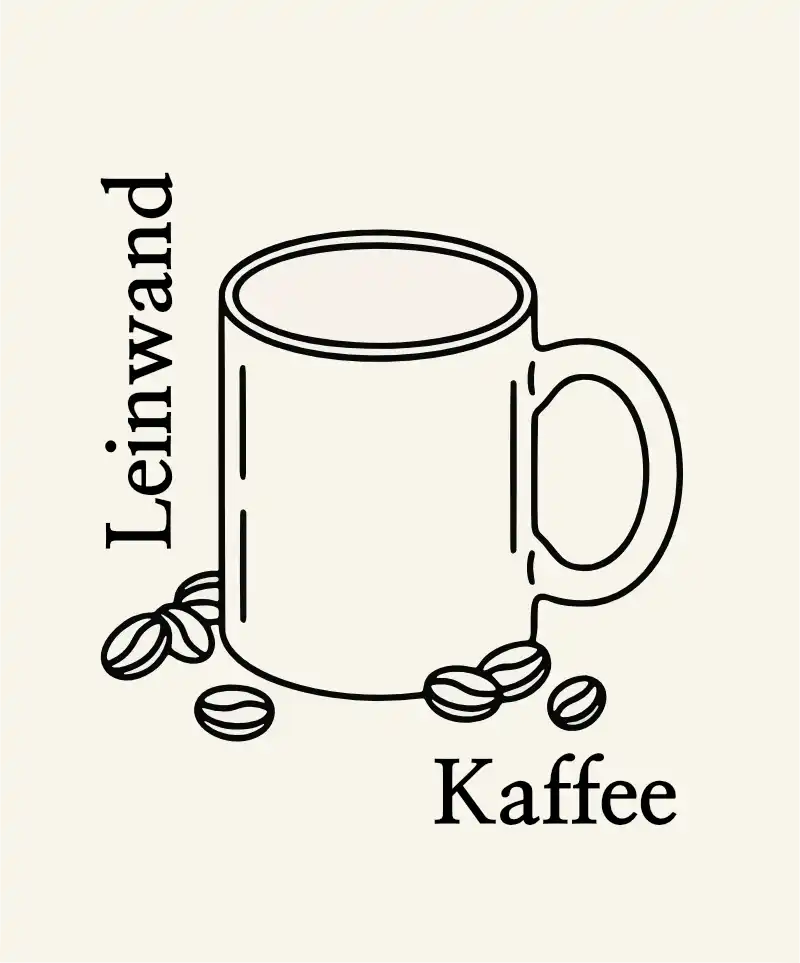 Leinwand Kaffee Logo