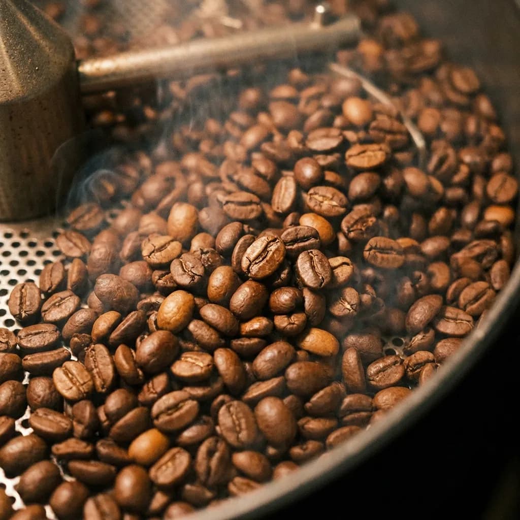 Kaffeebohnen beim Rösten